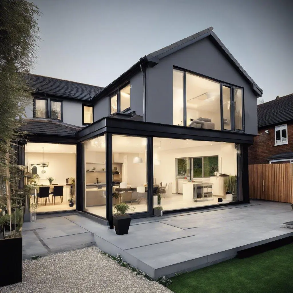 House extension North West London builders at work on a rear extension