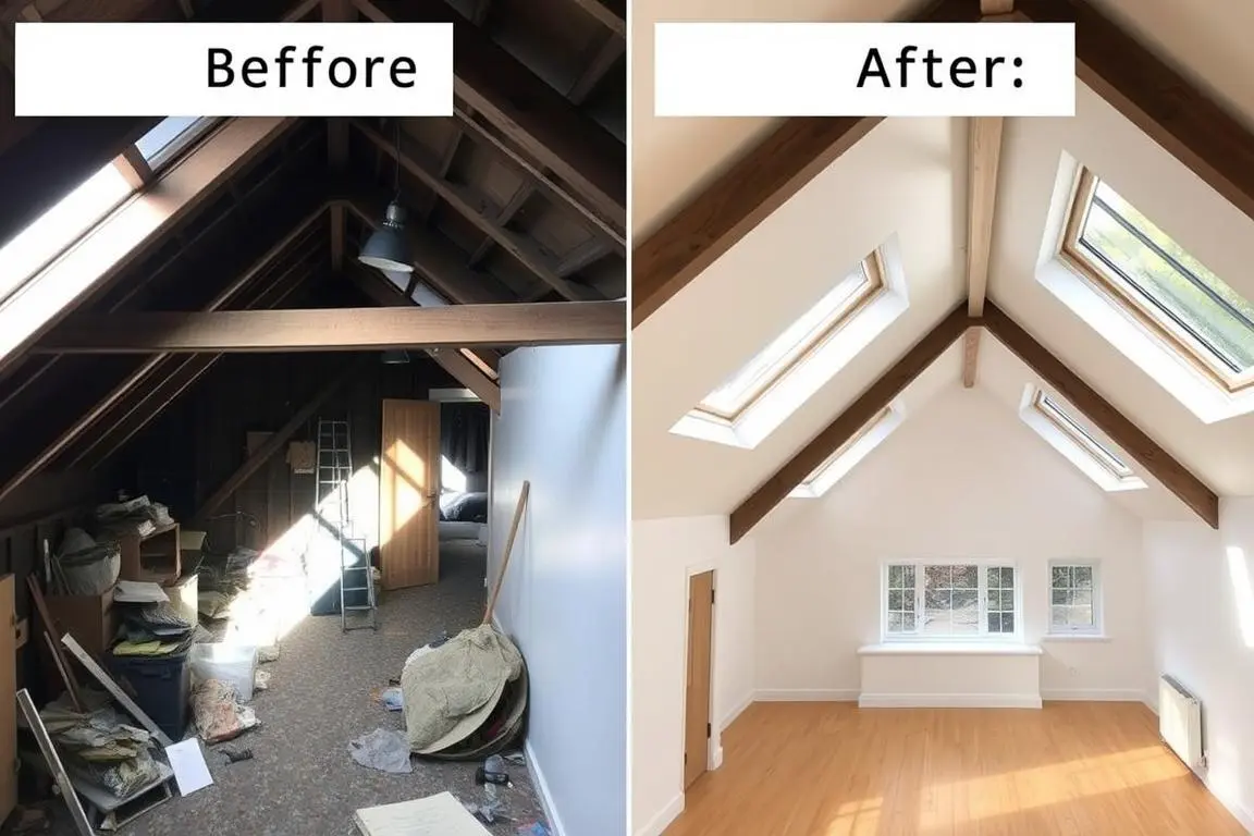 Loft conversion North West London finished bedroom with new flooring and paint